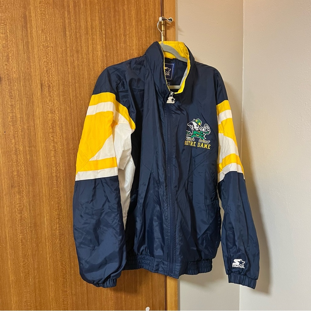 Vintage Starter Notre Dame Fighting Irish Wind Breaker Jacket Mens XL